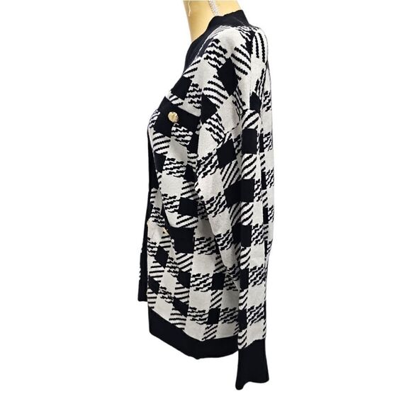 Philosophy Checkered Houndstooth Longline Cardigan Size Small - Picture 5 of 13